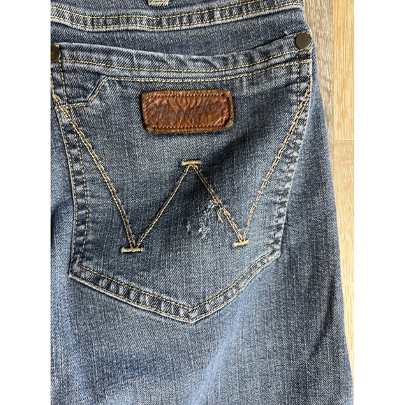 Wrangler Retro Slim Straight Jeans Mens 34x32 Blue Denim 88MWZGL - Picture 5 of 6
